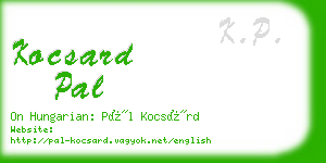 kocsard pal business card